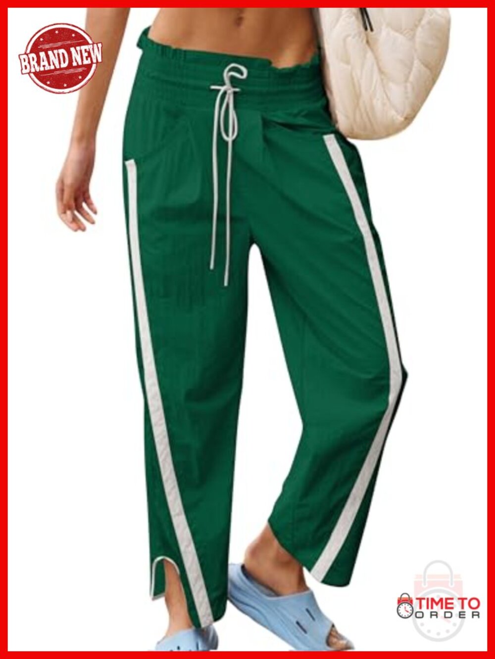 Women's Track Pants Drawstring Barrel Leg Lightweight with Pockets